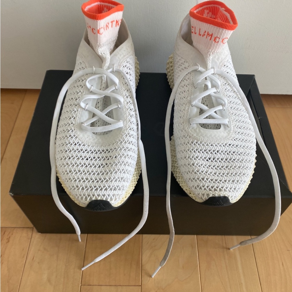 Adidas x Stella McCartney AlphaEdge 4D White/Orange G25869 Size 8.5 U.S. Men